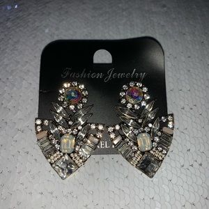 Silver shield earrings